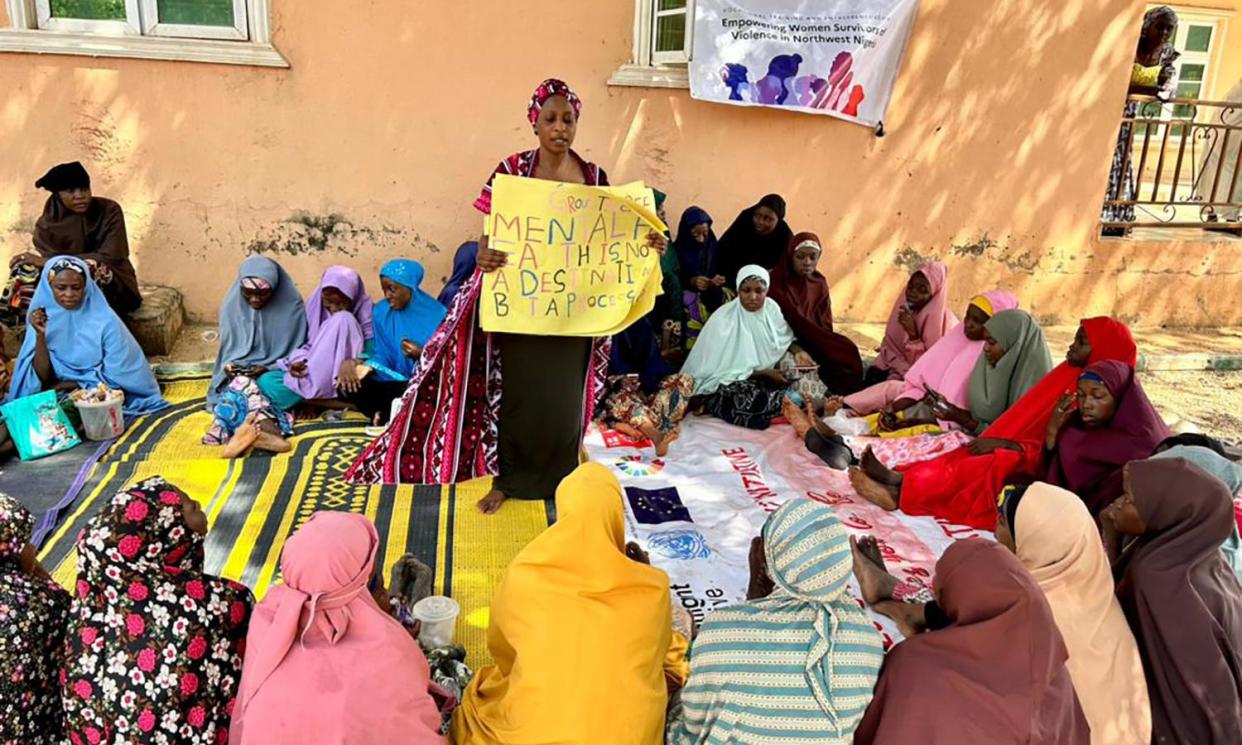 <span>Women and girls who have been affected by violence or kidnapped by Boko Haram are offered trauma counselling and support.</span><span>Photograph: Courtesy of Neem Foundation</span>