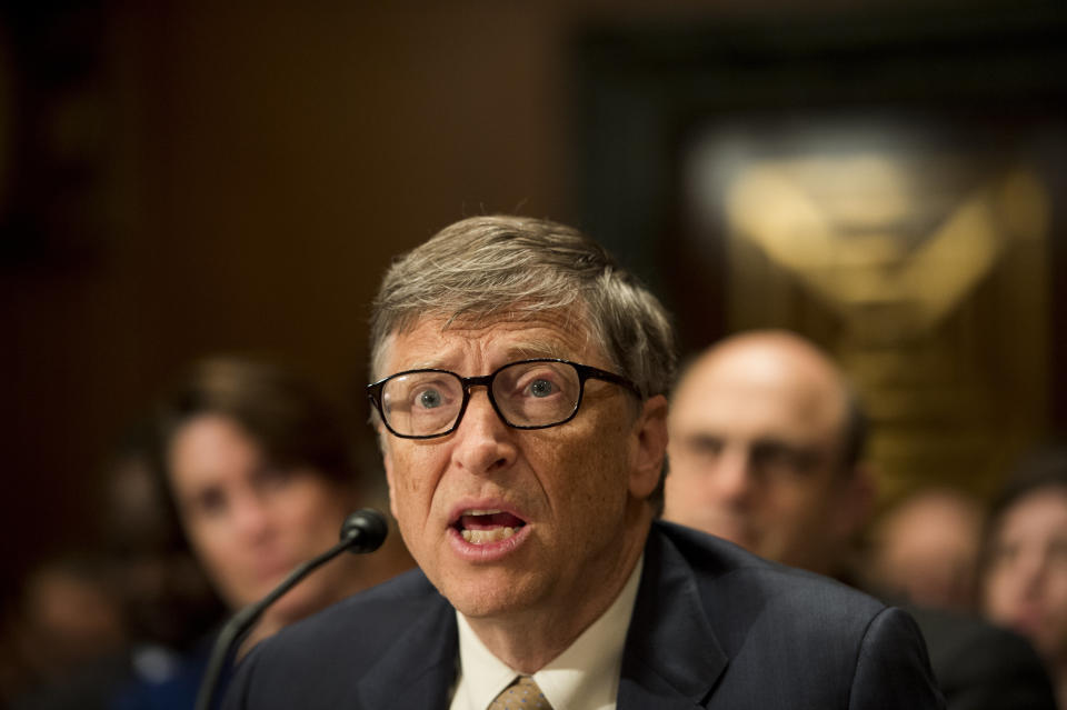 Bill Gates testifies during the Senate Appropriations Subcommittee on State, Foreign Operations and Related Programs hearing on "Diplomacy, Development, and National Security" on March 26, 2015.