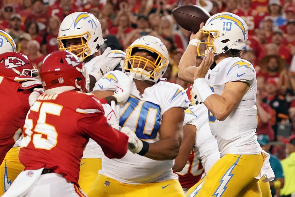 Justin Herbert and the Los Angeles Chargers are favored in their NFL Week 3 game against the Kansas City Chiefs.