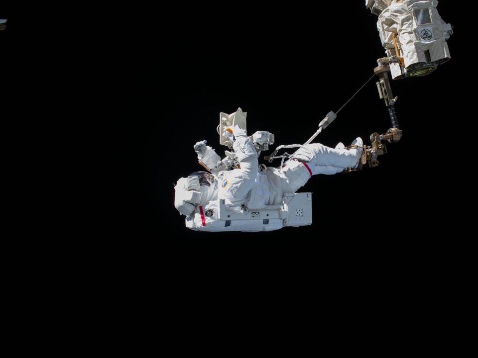 astronaut spacewalk iss