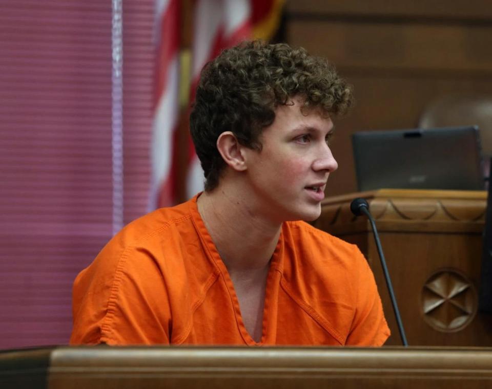 Joseph Chase Hardin appears in court on July 26, 2019, at the Cabell County Courthouse in Huntington.