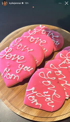 Kylie Jenner/Instagram Kylie Jenner was treated to some sweet cookies for Mother's Day