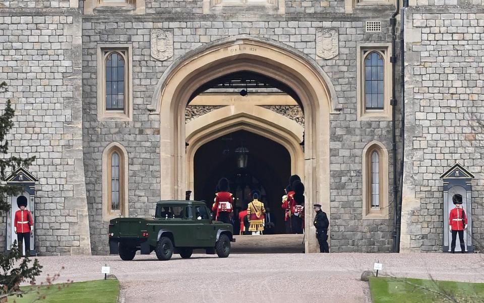 The Land Rover Defender Hearse that will carry Prince Phillip The Duke Of Edinburgh To St Georges Chapel - ©Kelvin Bruce