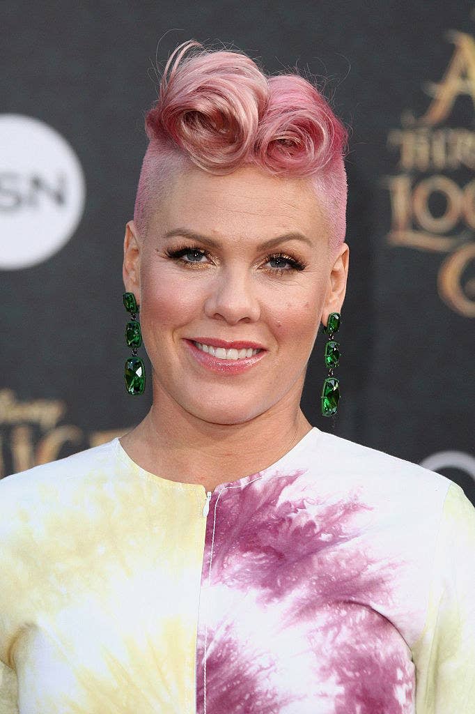 Pink, aka Alecia Mooreattends the premiere of Disney's "Alice Through the Looking Glass"