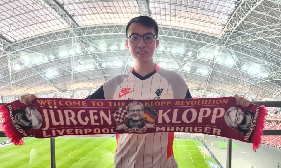 Liverpool fan Shafiq Guee will be watching the Standard Chartered Singapore Trophy match between the Reds and Crystal Palace on his 21st birthday. (PHOTO: Courtesy of Luqman Guee)