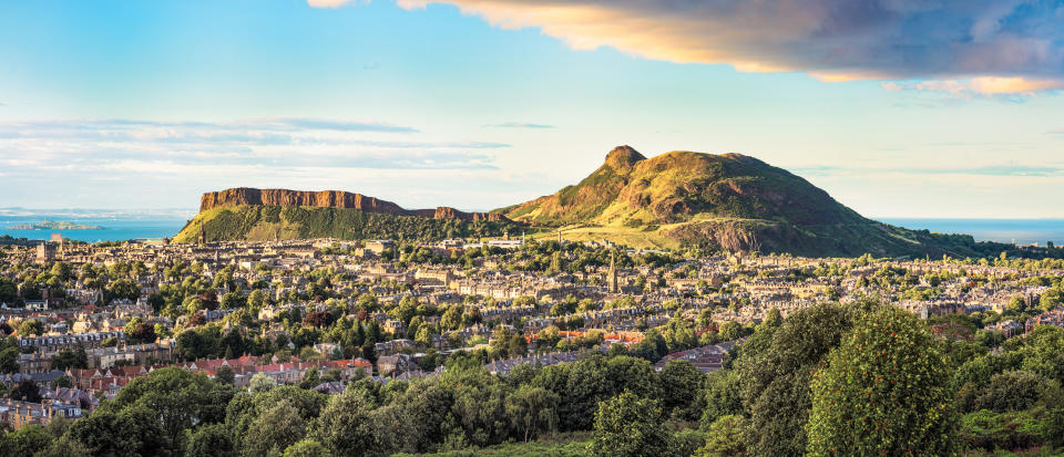 Arthur's Seat in Edinburgh at sunset