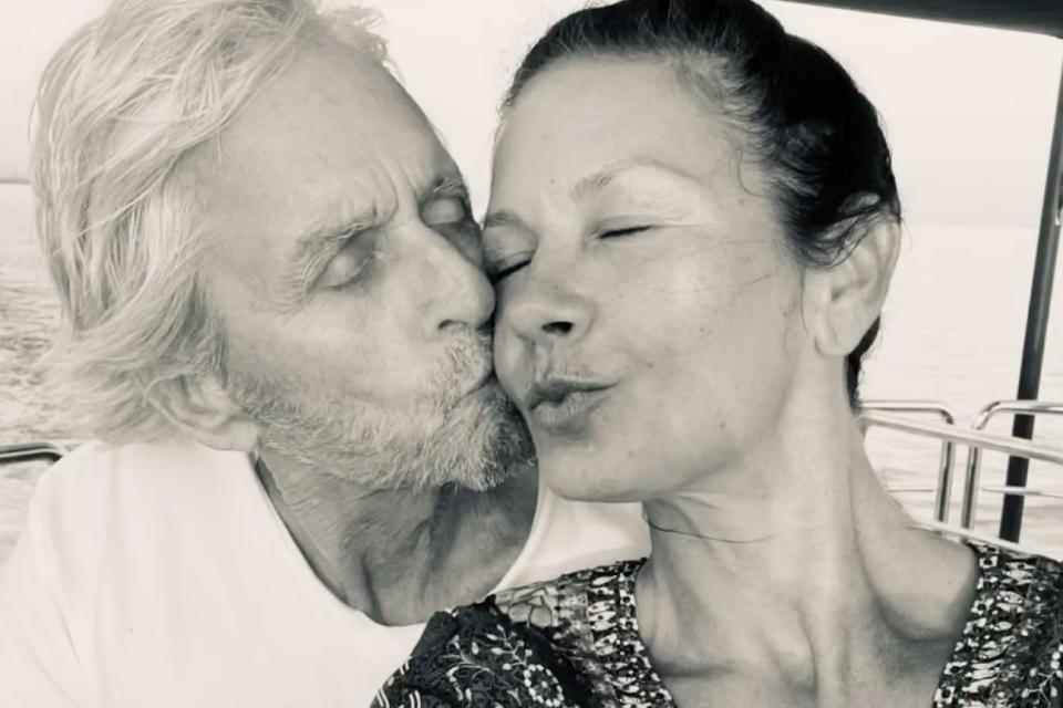 <p>Catherine Zeta-Jones/Instagram</p> Michael Douglas and Catherine Zeta-Jones via Instagram