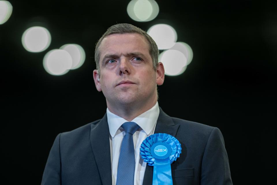 Douglas Ross announced he would be stepping down as leader of the Scottish Tories during the General Election campaign (Michal Wachucik/PA)