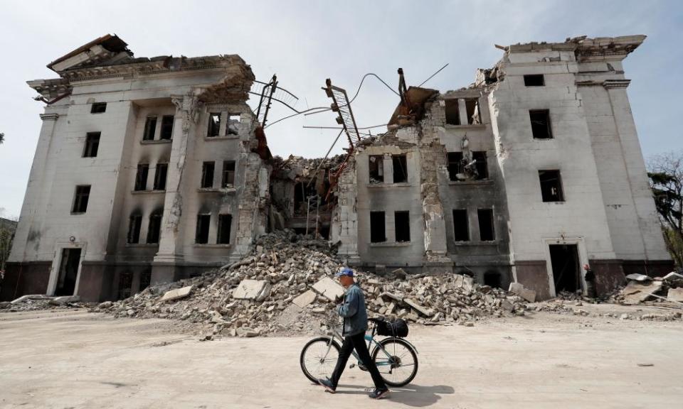 The Donetsk Regional Drama Theatre in Mariupol.