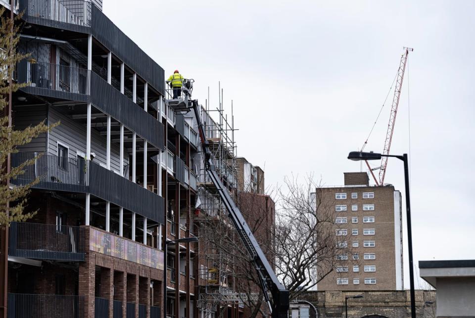 Work began to build 30 new homes on Roderick House in Bermondsey in January 2021  (Daniel Hambury/Stella Pictures)