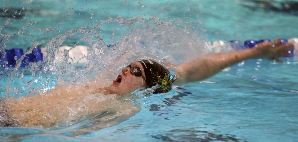 St. Xavier’s Johnny Crush won a state title in the 100-yard backstroke in 2023. He will try to repeat in the event this year.