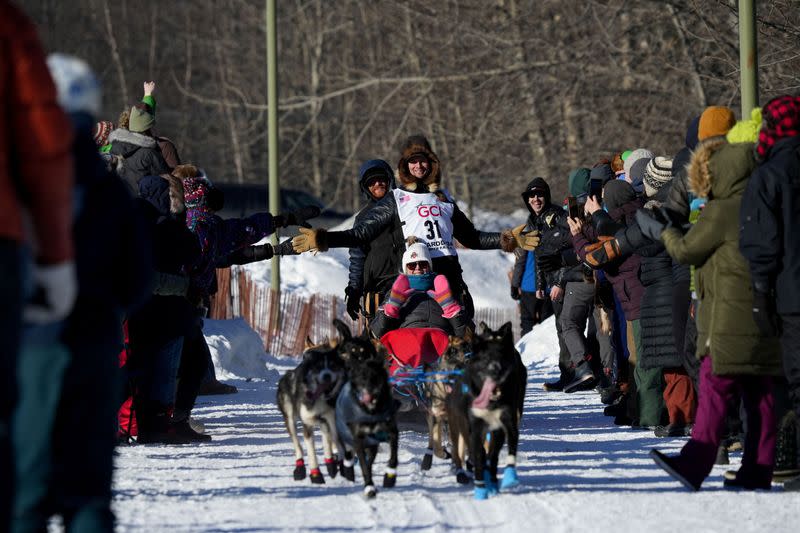 Ceremonial start of the 52nd Iditarod Trail Sled Dog Race in Anchorage
