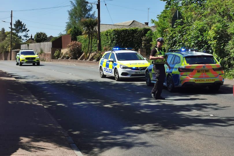 Police at the scene in Tiverton -Credit:Lewis Clarke