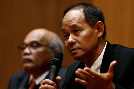 Malaysian Anti-Corruption Commission (MACC) Chief Commissioner Mohd Shukri Abdull speaks during a news conference in Putrajaya, Malaysia May 22, 2018. REUTERS/Lai Seng Sin