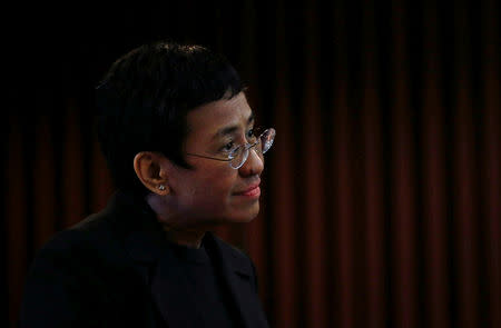 Rappler CEO and Executive Editor Maria Ressa is pictured in an event attended by law students at the University of the Philippines College of Law in Quezon City, Metro Manila, Philippines, March 12, 2019. Picture taken March 12, 2019. REUTERS/Eloisa Lopez