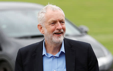 FILE PHOTO - Britain's opposition Labour Party leader Jeremy Corbyn arrives at BAWA Sports and Leisure Centre in Bristol, Britain August 11, 2017. REUTERS/Peter Nicholls