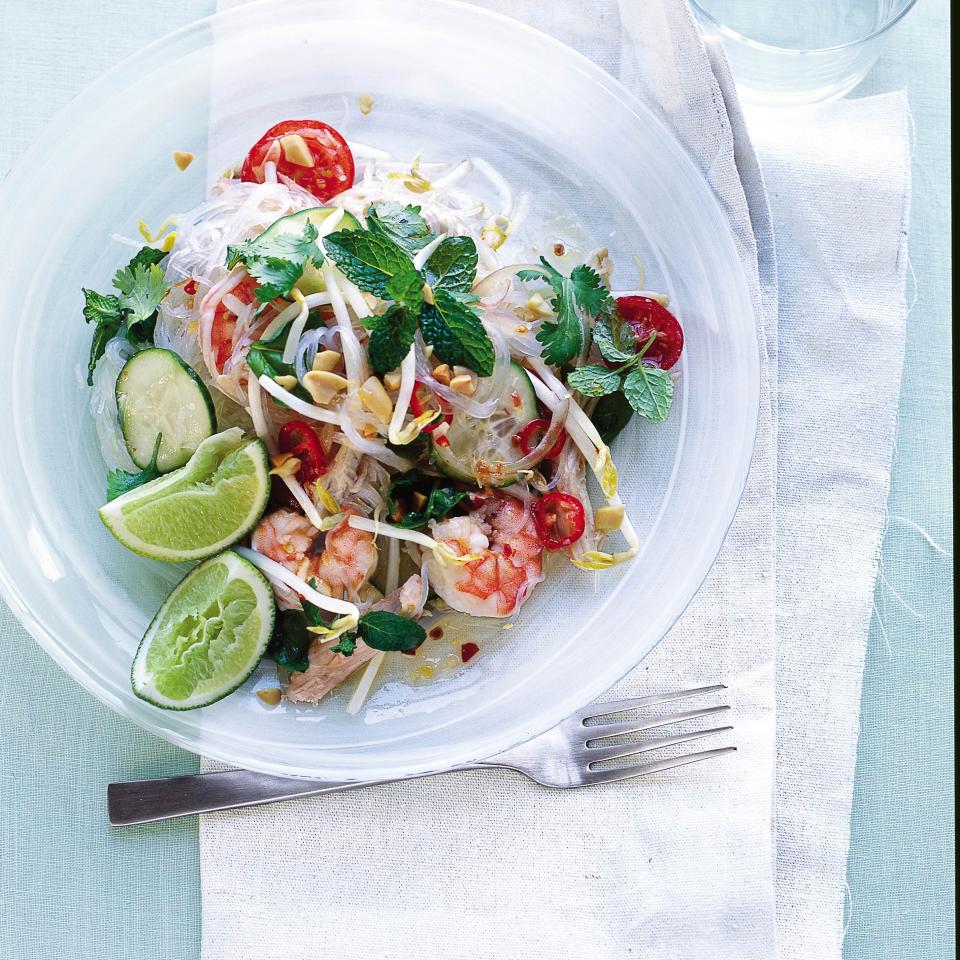 Thai Chicken and Shrimp Noodle Salad