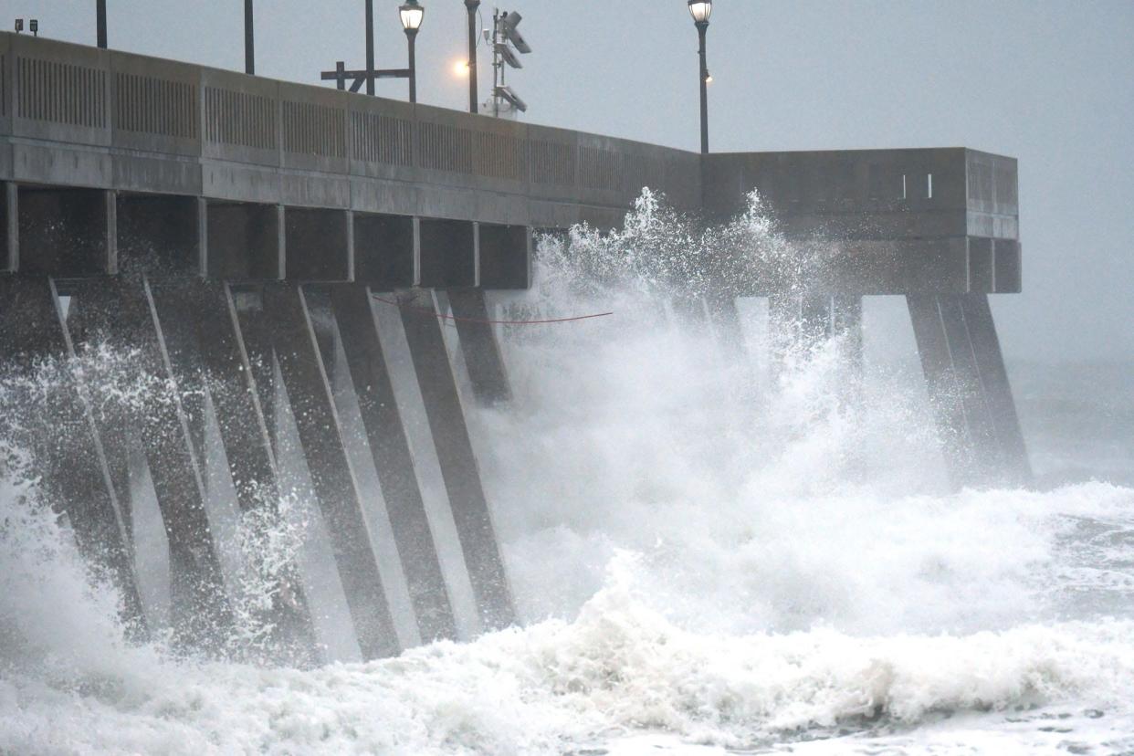 Johnnie Mercers Pier in Wrightsville Beach was pounded by Hurricane Ian in 2022.