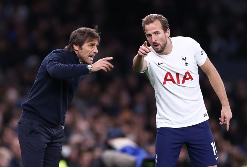 Kane was lifted by Conte’s arrival but Spurs have failed to progress under the Italian (Getty Images)