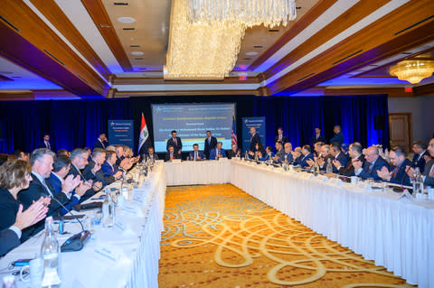 Roundtable with His Excellency Mohammed Shyaa Sabbar Al-Sudani, Prime Minister of the Republic of Iraq and his delegation yesterday in Houston, Texas (Photo: Business Wire)