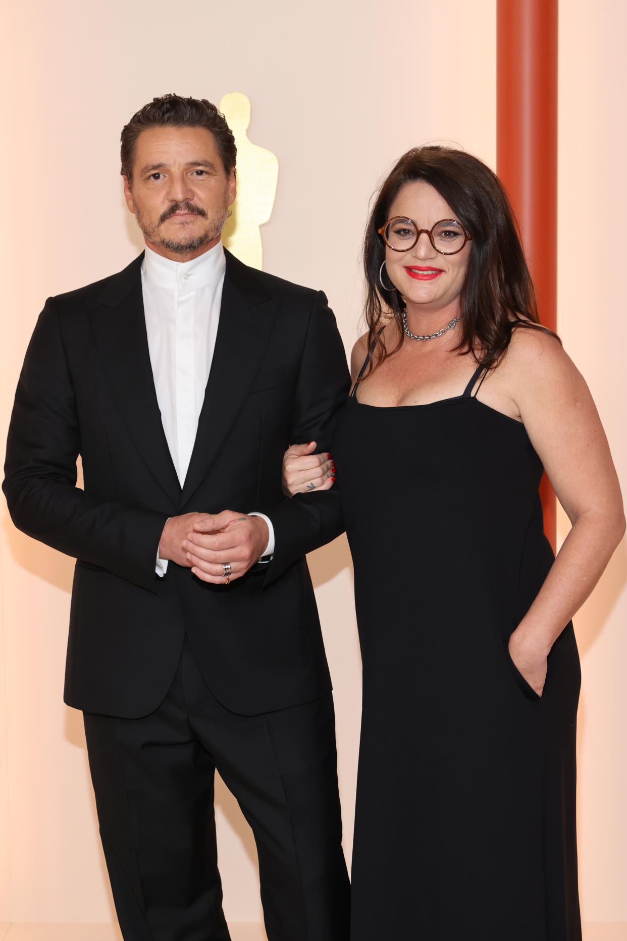 Pedro Pascal and his sister, Javiera Balmaceda at the 2023 Oscars.