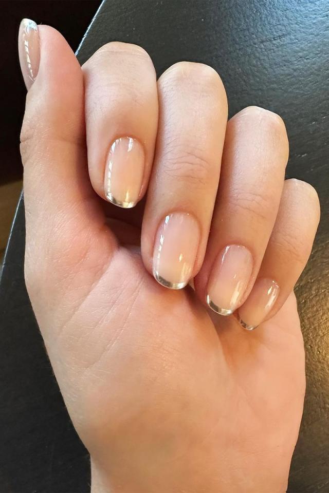 Dipped in gold  Mens nails, Minimal nails art, Simple nails