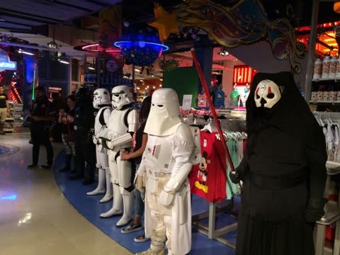 A new line of "Star Wars" toys was revealed at midnight (Sept. 4) at the Times Square Toys 'R' Us.