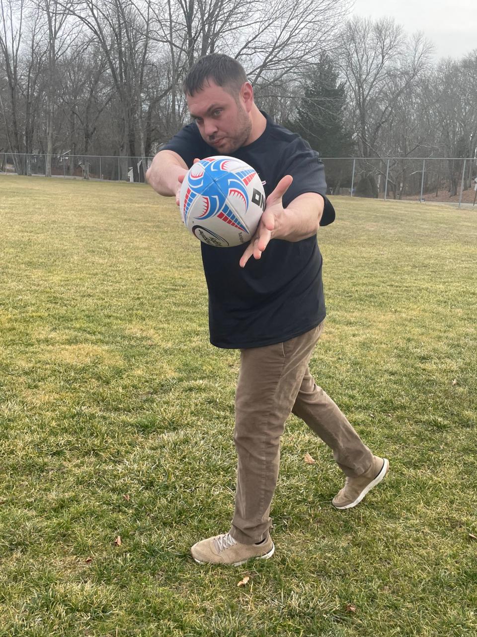 Norwich Youth, Family and Recreation Assistant Program Coordinator Jake Dilts started a rugby program for young Norwich men aged 13-19, Rose City Raptors.