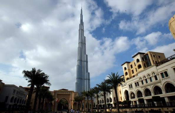 The Burj Khalifa in Dubai is the world’s tallest tower. Photograph: Martin Rose/Getty Images