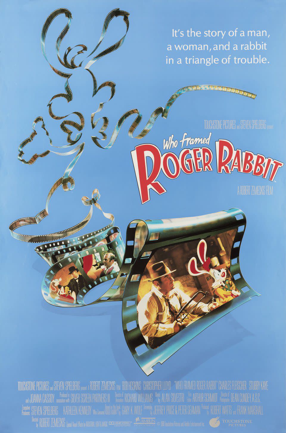 Movie poster for the 1988 film, Who Framed Roger Rabbit