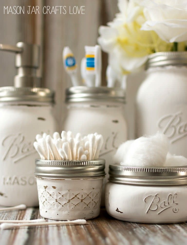 bathroom storage ideas mason jar storage