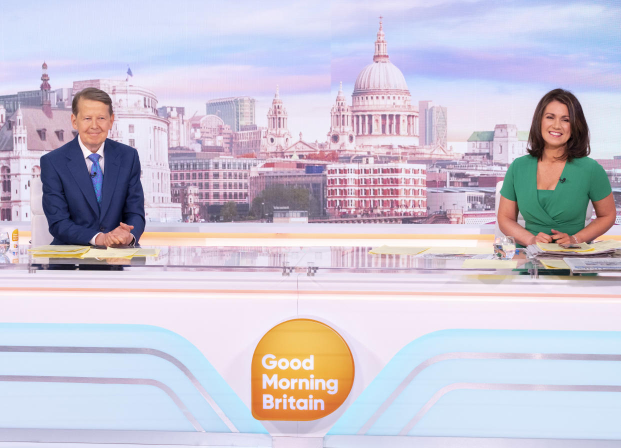 Editorial use only
Mandatory Credit: Photo by Ken McKay/ITV/Shutterstock (11955524d)
Bill Turnbull, Susanna Reid
'Good Morning Britain' TV Show, London, UK - 24 May 2021