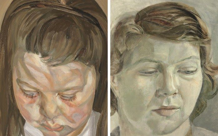 The two portraits by Lucian Freud will go on display at a gallery in Cumbria - Christie's