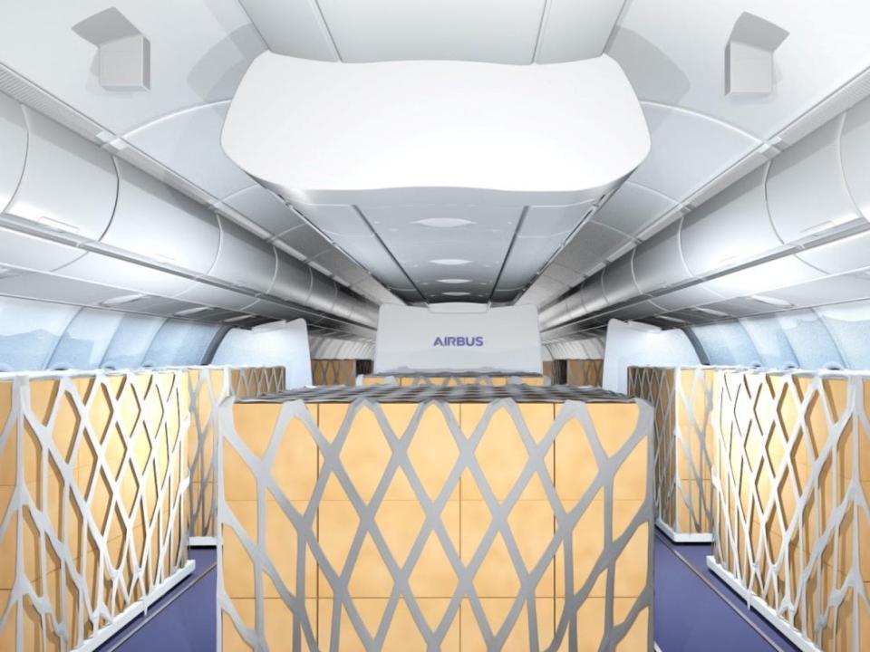 Airbus and Lufthansa Technik's "temporary cargo cabin."