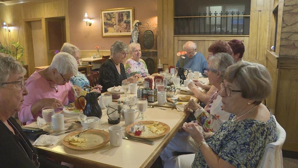 The Saintly Sisters reunited at the Ramada in Fredericton on Saturday to share childhood memories and celebrate seven decades of friendship.