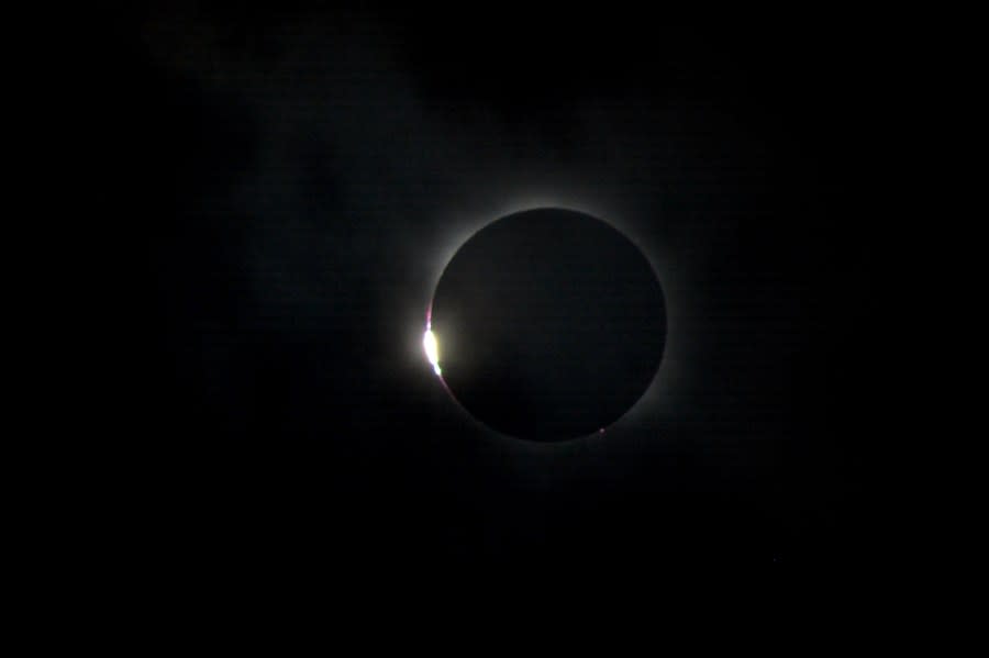 View of the total solar eclipse in Texas April 8, 2024 (KXAN Photo/Kate Winkle)