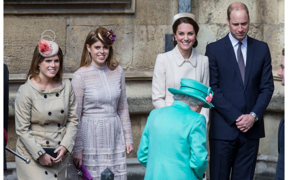 Members of the Royal Family join the Queen and Duke of Edinburgh for the Easter Service at Windsor Castle. - Credit: Rupert Hartley/DHT