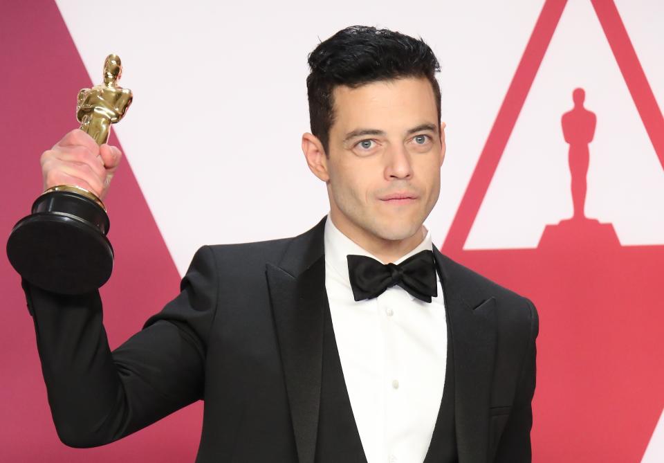 Rami Malek, winner of Best Actor for ‘Bohemian Rhapsody’, poses in the press room at the 91st Annual Academy Awards at Hollywood and Highland on February 24, 2019 in Hollywood, California. (Photo by Dan MacMedan/Getty Images)