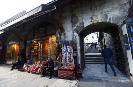 The Arasta Bazaar near the Blue Mosque, is empty of people, following an explosion in Istanbul, Turkey January 12, 2016. REUTERS/Murad Sezer
