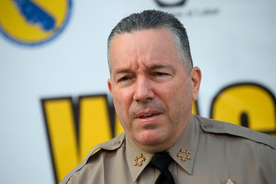 Sheriff Alex Villanueva insists he is seeking to confront gangs (AFP via Getty Images)