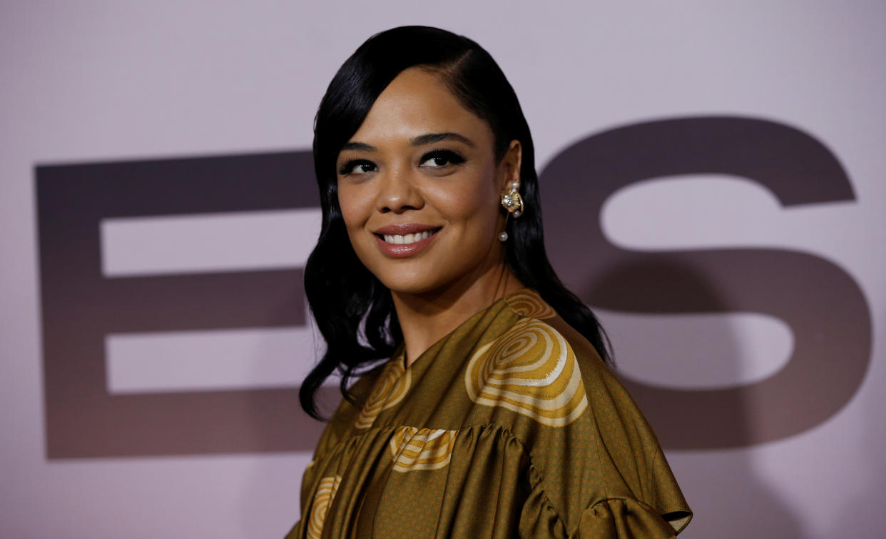 Social media is buzzing about Tessa Thompson's PDA fest in the best possible way. (Photo: REUTERS/Mario Anzuoni)