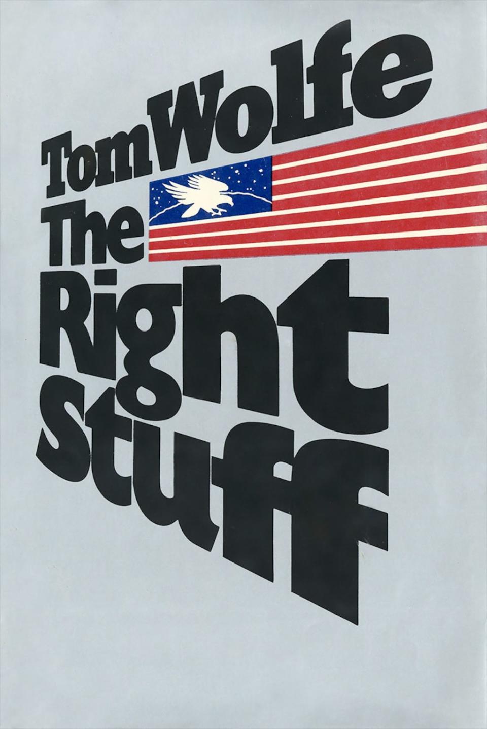 Tom Wolfe's "The Right Stuff" cover art. <cite>Farrar, Straus and Giroux</cite>