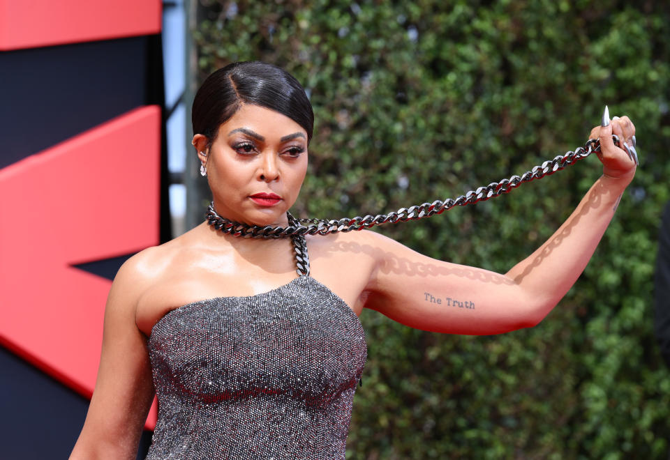 Taraji P. Henson at the 2022 BET Awards held at the,Microsoft Theater on June 26, 2022 in Los Angeles, California.