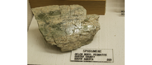 Spodumene Crystal from the Helen Beryl deposit - photo credit to Christopher Wentzell