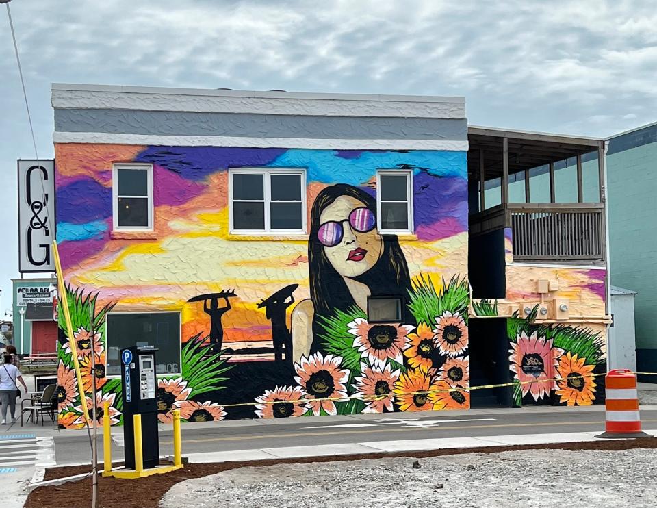 The "Crush and Grind" mural, a tribute to "Carolina Dreamin'" is located at 7 Harper Ave., Carolina Beach.