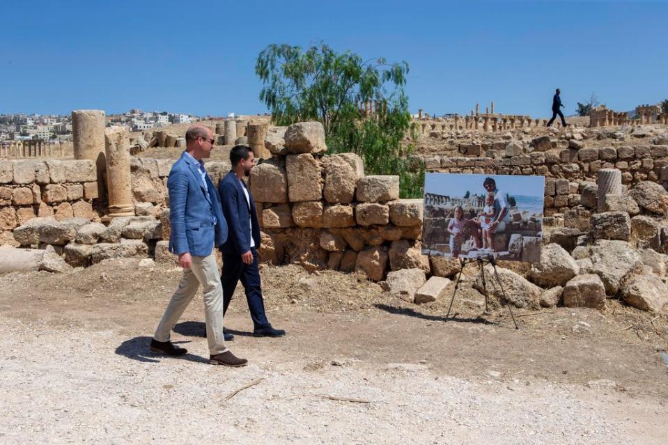 Crown Prince Hussein hosted Prince William on his visit to Jordan in 2018