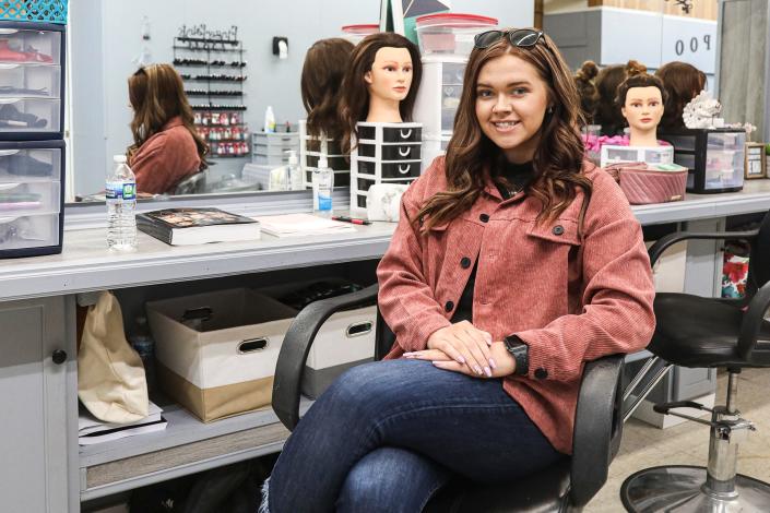 Adena senior Ariana Lane  has started her work in cosmetology as she finishes her high school degree. 