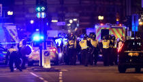 <p>Police attend to an incident on London Bridge in London, Britain, June 3, 2017. (Reuters/Hannah McKay) </p>