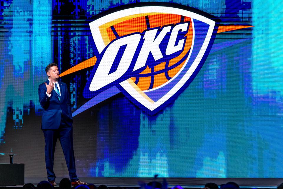 Oklahoma City Mayor David Holt speaks at the State of the City at the Oklahoma City Convention Center on Thursday, July 20, 2023.