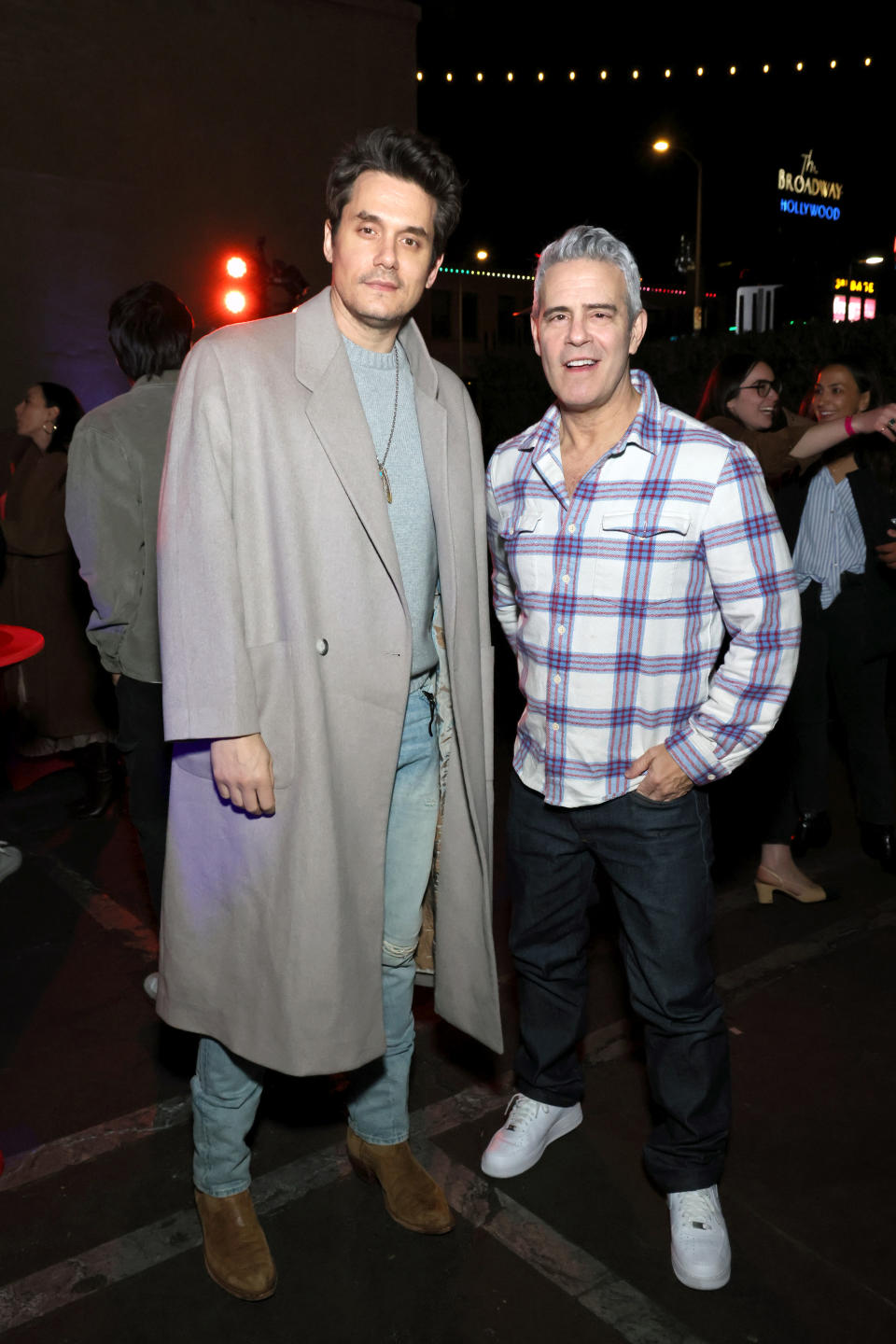 LOS ANGELES, CALIFORNIA - DECEMBER 01: (L-R) John Mayer and Andy Cohen attend the 2023 ChainFEST Gourmet Chain Food Festival VIP Night at Nya Studios on December 01, 2023 in Los Angeles, California. (Photo by Rodin Eckenroth/Getty Images)